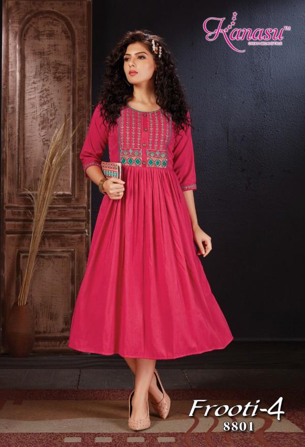 Kanasu Frooti 4 Designer Rayon Flair Kurti